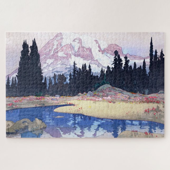 Puzzle ukiyoe - Yoshida - 07 - Mont Rainier - (Horizontal)