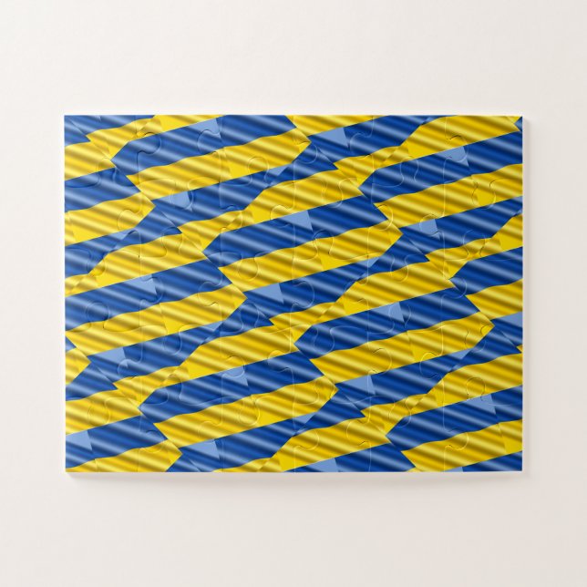 Puzzle Ukraine bleue et jaune Inspiration de la paix anti (Horizontal)