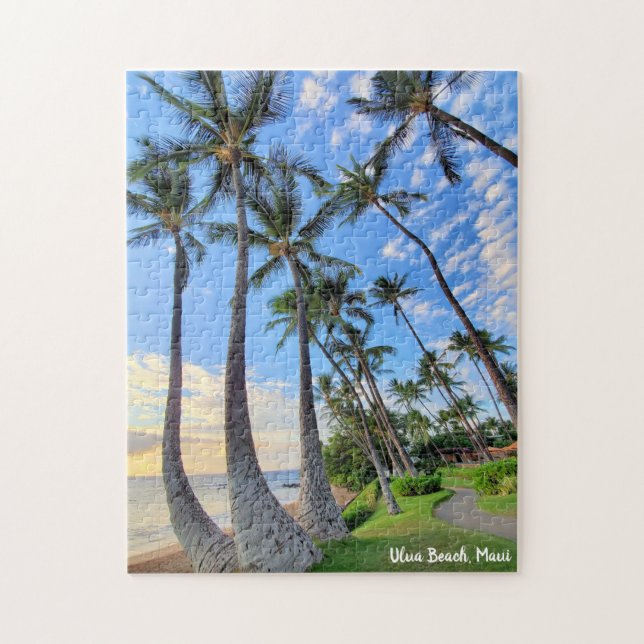 Puzzle Ulua Beach Maui Palm Trees (Vertical)