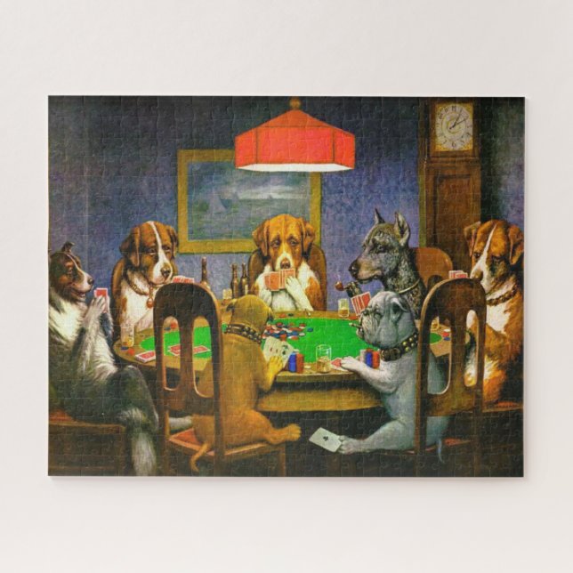 Puzzle Un ami dans le besoin Chiens jouer au poker 1903 (Horizontal)