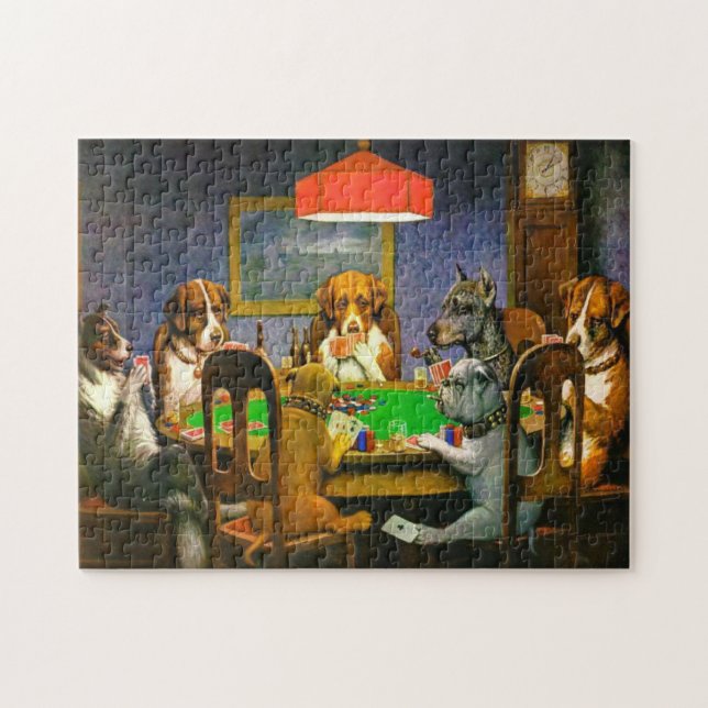 Puzzle Un ami dans le besoin Chiens jouer au poker 1903 (Horizontal)
