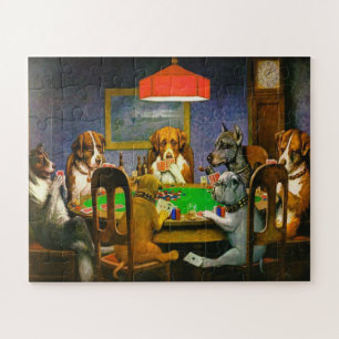 Puzzle Un ami dans le besoin Chiens jouer au poker 1903