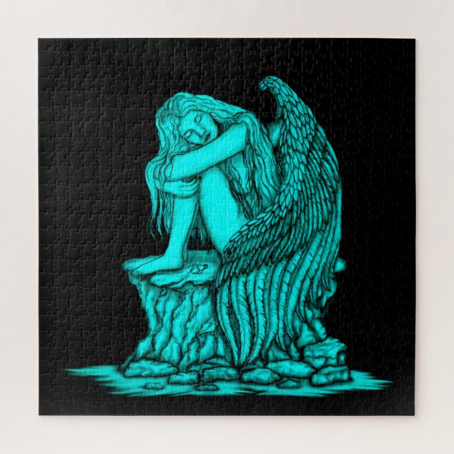 Puzzle Un ange endormi sur la pierre (Vertical)