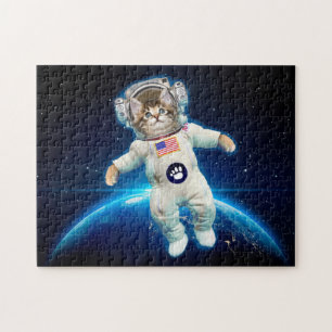Puzzle Un astronaute de chat dans l'espace