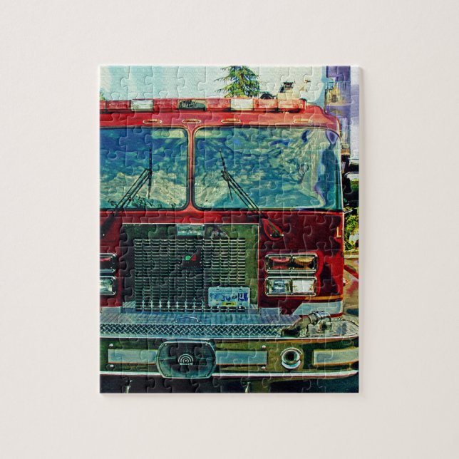 Puzzle Un cadeau d'art pour un pompier rouge (Vertical)