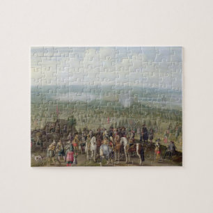 Puzzle Un campement militaire avec la milice sur des