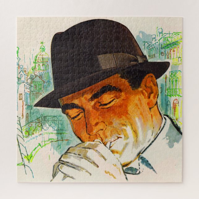 Puzzle Un casquette de Stetson allume une cigarette (Vertical)