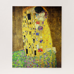 Puzzle Un casse-tête avec Klimt's The Kiss
