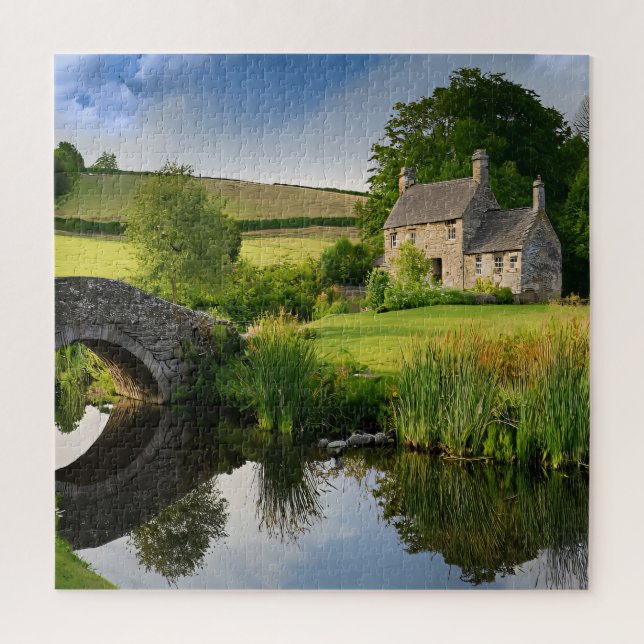 Puzzle Un charmant cottage en pierre (Vertical)