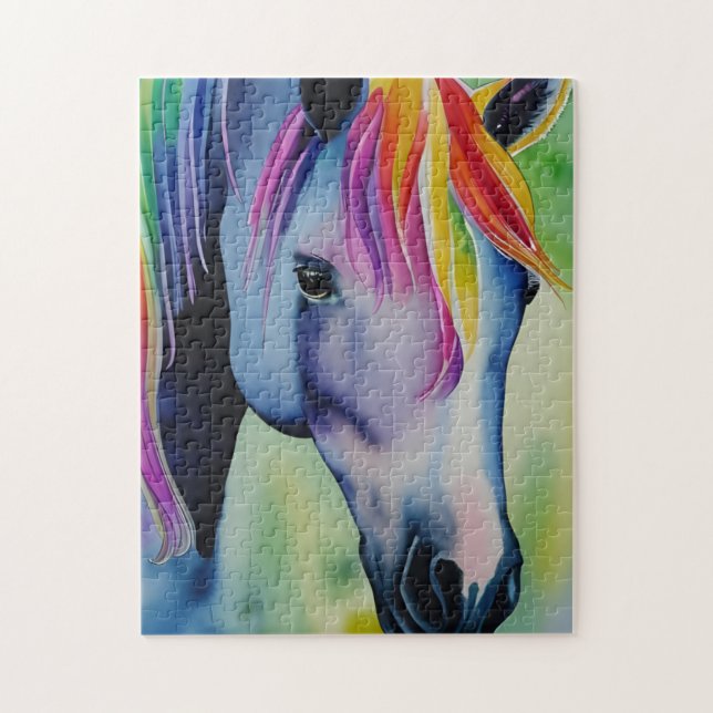 Puzzle Un cheval aux couleurs amusantes (Vertical)
