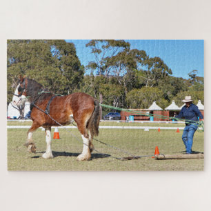 Puzzle Un cheval de Clydesdale dans une compétition de sa