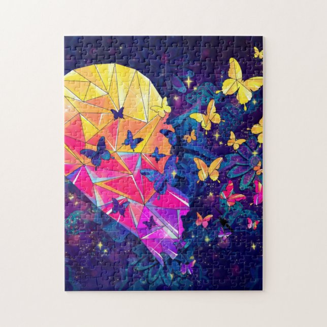 Puzzle Un Coeur De Papillons (Vertical)