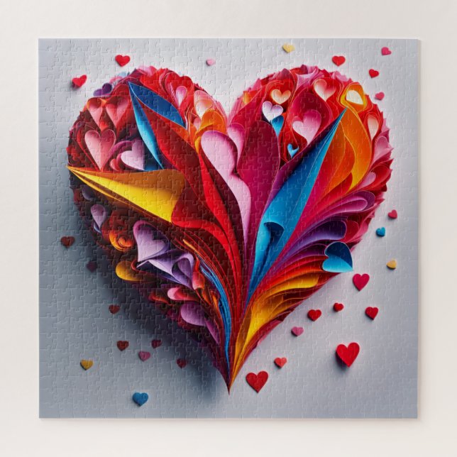 Puzzle Un coeur en origami (Vertical)