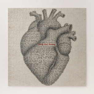 Puzzle Un cœur plein de mots