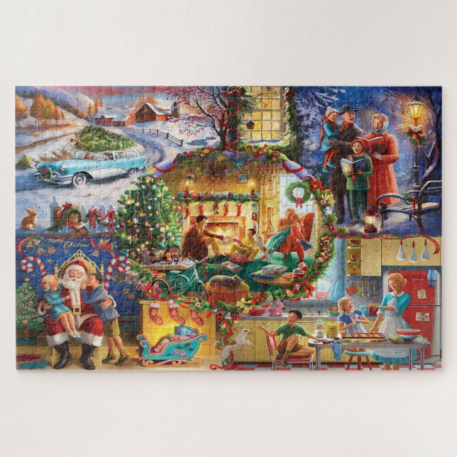 Puzzle Un collage des traditions de Noël (Horizontal)