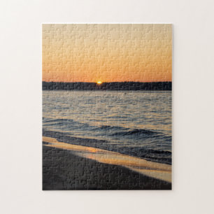 Puzzle Un coucher de soleil sur la route