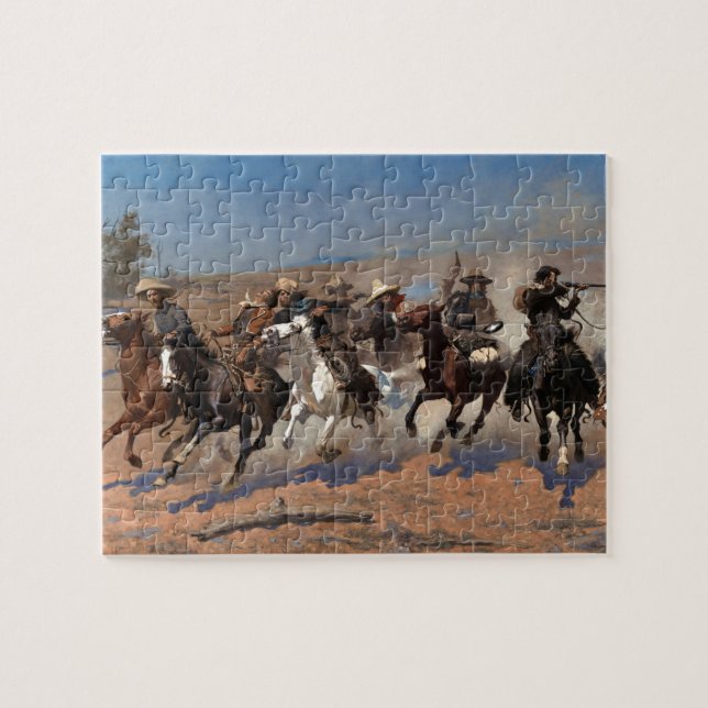 Puzzle Un Dash pour le Bois par Frederic Remington (Horizontal)