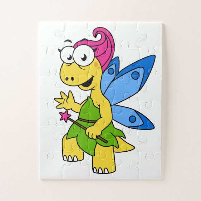 Puzzle Un Dessin Fairysaur Dinosaur. (Vertical)