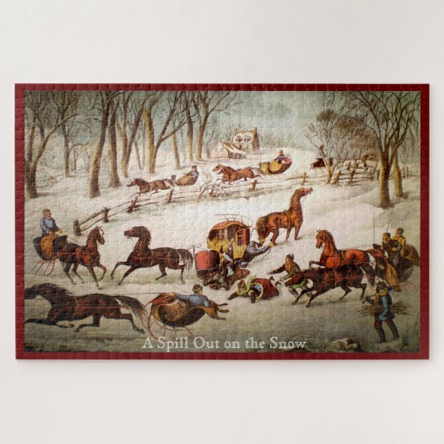 Puzzle Un déversement sur la grande énigme de la neige (Horizontal)