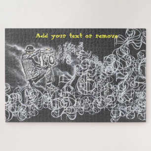 Puzzle Un graffiti amusant, un homme qui joue du ghettobl