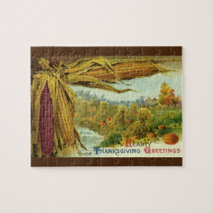 Puzzle Un grand Thanksgiving ; Corn indien et Haystaches