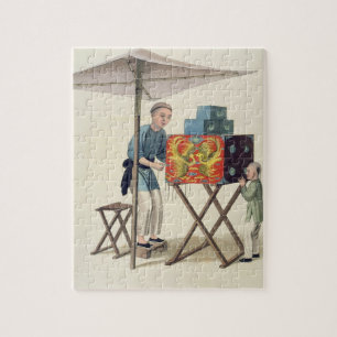 Puzzle Un homme avec une Raree-Exposition, plaquent 10
