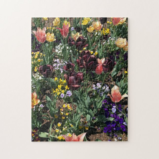 Puzzle Un joli jardin fleuri (Vertical)