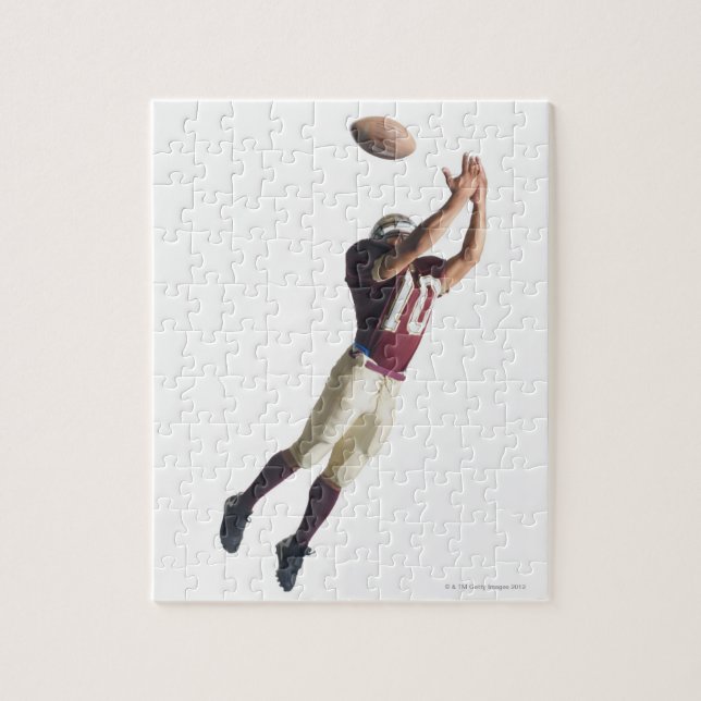 Puzzle un joueur de football américain africain dans un r (Vertical)