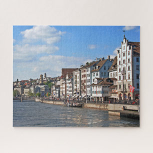 Puzzle Un jour ensoleillé sur le remblai du Limmat