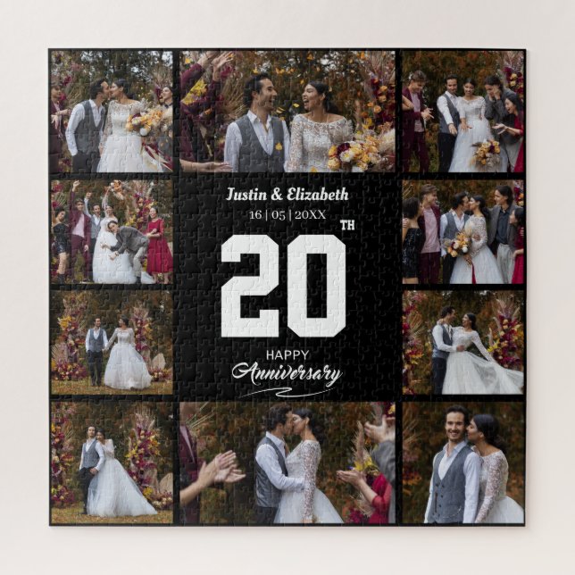 Puzzle Un joyeux anniversaire 10 photo Collage (Vertical)