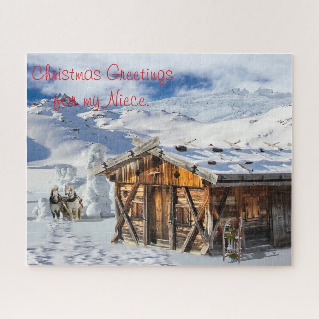 Puzzle Un joyeux cadeau de Noël pour ma nièce. (Horizontal)