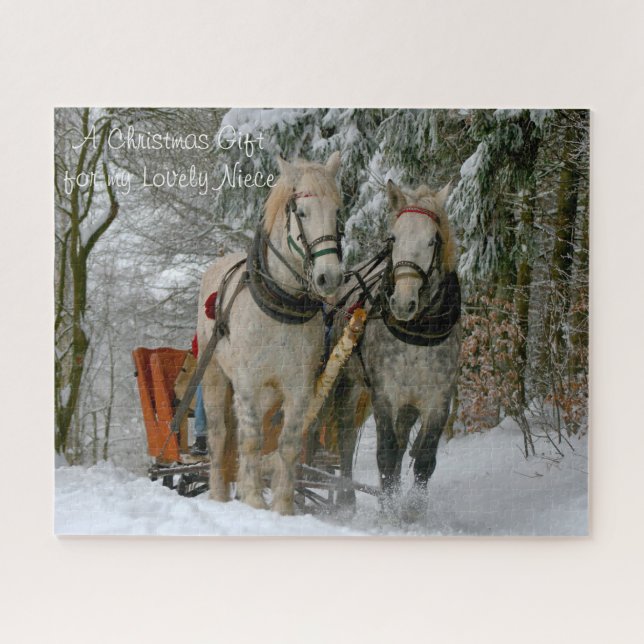 Puzzle Un joyeux cadeau de Noël pour ma nièce. (Horizontal)