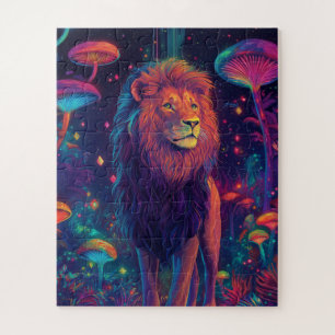 Puzzle Un lion debout majestueusement