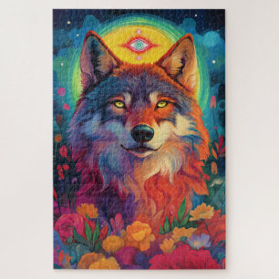 Puzzle Un loup féroce