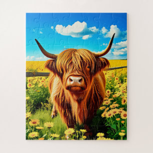 Puzzle Un majestueux enfant de vache des Highlands