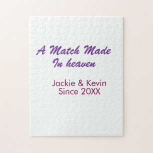 Puzzle Un mariage fait au ciel violet mauve depuis l'anné