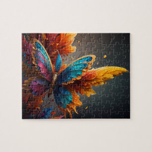 Puzzle Un monde adorable Cute Blue de papillon