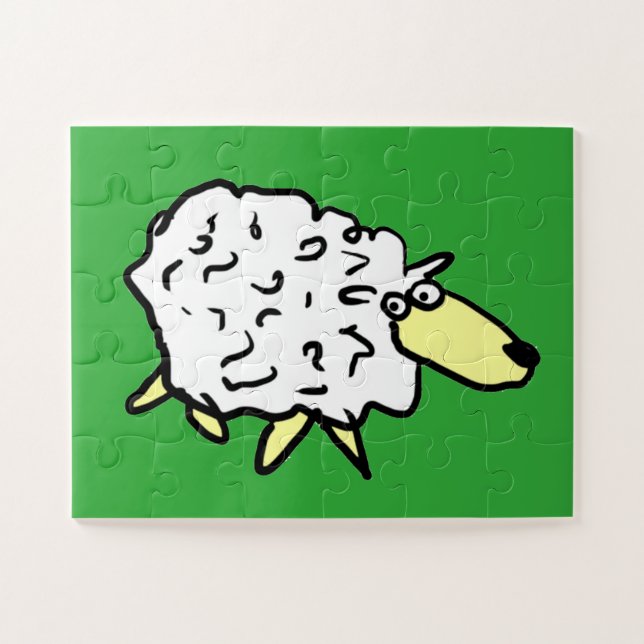 Puzzle Un mouton amusant en forme de dessin animé (Horizontal)