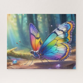 Puzzle Un papillon avec cristal transparent