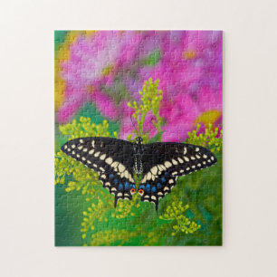 Puzzle Un papillon Machaon se pose