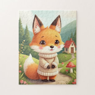 Puzzle Un personnage de renard adorable et mignon