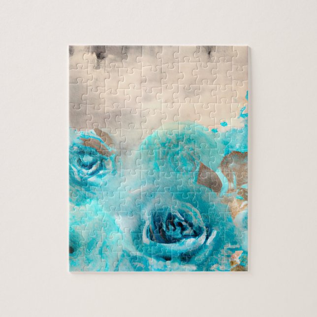 Puzzle Un Shabby Bleu Chic Ephemera Design Series 7 (Vertical)