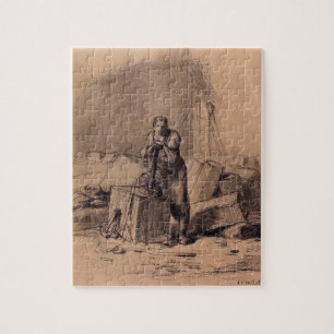 Puzzle Un tailleur de pierres par le millet de