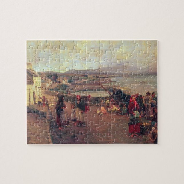 Puzzle Un village de Connemara - le chemin vers le port, (Horizontal)