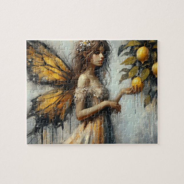 Puzzle Une adorable fée cueillant des citrons (Horizontal)