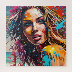 Puzzle Une belle femme à la plage