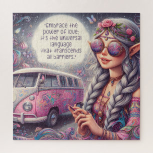 Puzzle Une belle hippie