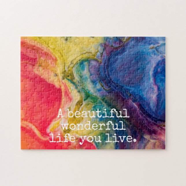 Puzzle Une belle vie merveilleuse que vous vivez Citation (Horizontal)