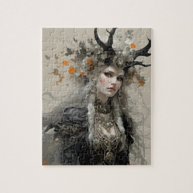 Puzzle Une Déesse païenne Aux Antlers (Vertical)