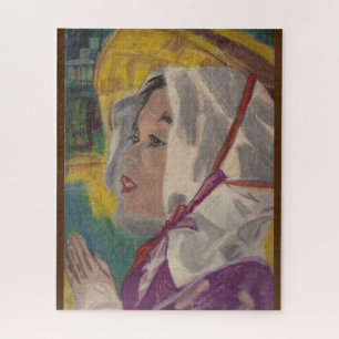 PUZZLE UNE FEMME ASIATIQUE EN PRIÈRE